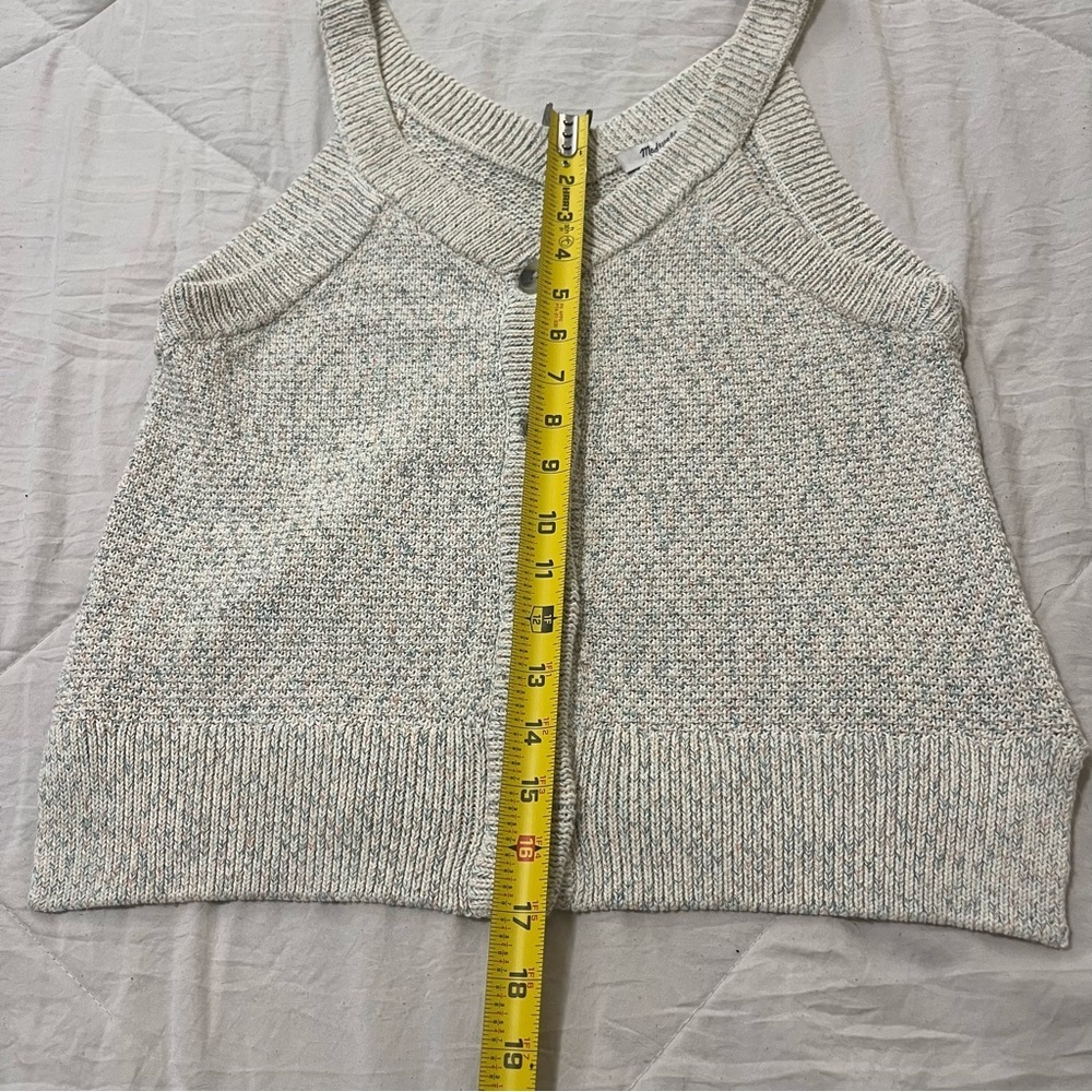 ❌SOLD❌Madewell Rainbow Marled Wakefield Button-Front Sweater Tank Size S - Picture 10 of 12